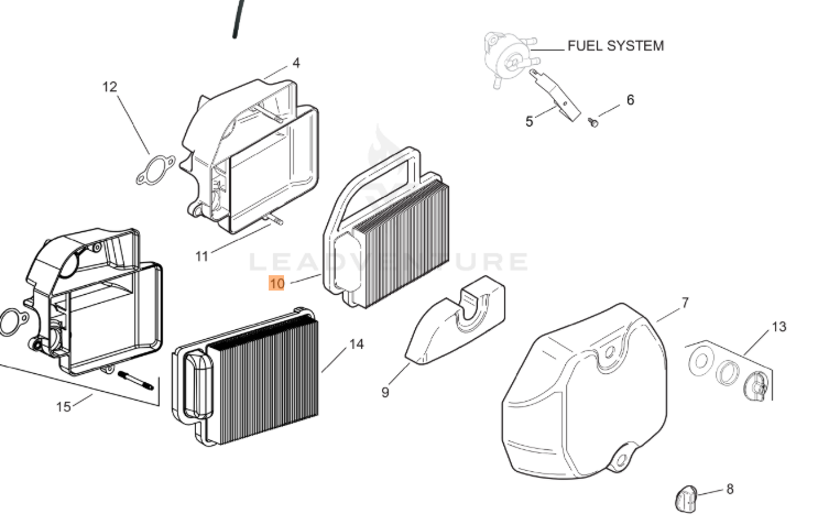 Kohler 20 883 06-S1 OEM Air Filter Kit for Kohler Courage SV470 - SV620 Engines