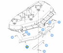 Hustler OEM 113210 Front Left Side Adj. Baffle or Cutting-Edge Baffle Fits Hustler 2011 - 2017 Super Z Models / 2017 - Earlier Diesel Z Models / Select Early X-ONE Models (54 in. Side Discharge Models Only).