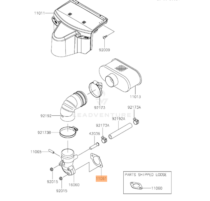 Kawasaki 11061-7086 OEM Air Intake Manifold Gasket