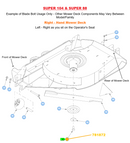 Hustler OEM 781872 Blade and Idler Pulley Bolt (5/8 x 1.25 - 11) Fits ALL HUSTLER MODELS EXCEPT THE DASH and SURFER PRO MODELS.