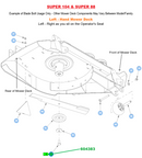 Hustler OEM 604383 Reverse or Left-Hand Mower Blade Bolt Fits Hustler 2011 - Current Super Z, Super Z HD, Diesel Z, Super 88 and Super 104 (Rear Discharge Models Only - Used on Reverse Red Painted Spindle Ass, and Mower Blades).