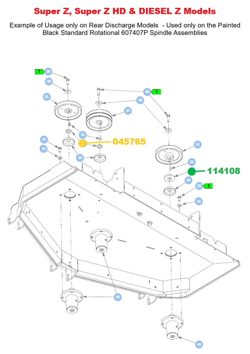 Hustler OEM 045765 Spacer Washer Fits a Wide Range of Hustler Mowers