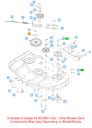 Hustler OEM 602963 Idler Pulley Dust Shield Fits Hustler X-ONE, X-RIDE, Super Z, Super Z HD & Diesel Z Models.
