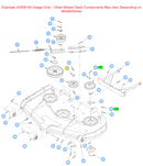 Hustler OEM 608144 Idler Pulley Dust Shield Fits All 2011 - Current X-ONE, X-RIDE, Super Z, Super Z HD, Diesel Z (Side and Rear Discharge Models) - Super 104, Super 88 Models.