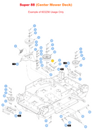 Hustler OEM 603256 Idler Pulley 1/2" Spacer Fits Super Z and Super Z HD (2023 - Current for Side Discharge and 2011 - 2022 for Rear Discharge), Diesel Z (2018 - 2025 Rear Discharge), Super 88 (All Models), X-RIDE (All Models).