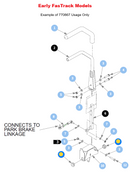 Hustler OEM 770867 Plastic Idler Arm and Steering Pivot Linkage Bushing (3/4 X 1) Fits (Early Model FasTrack) - (All Super Z, Super Z HD, Diesel Z, Super 88, Super 104 Rear Discharge Models) - (Select Trimstar and Bac-Vac Usages).