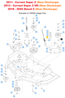 Hustler OEM 109549 Pivot Idler Arm Bushing Fits All Super Z, Super Z HD, Diesel Z, Super 88 (Rear Discharge Models).