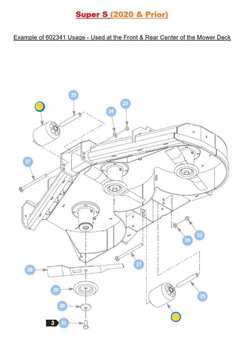 Hustler OEM 602341 Center Anti-Scalp Wheel Fits Hustler Trimstar, Rapt