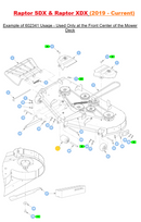 Hustler OEM 602341 Center Anti-Scalp Wheel Fits Hustler Trimstar, Raptor SDX/XDX, FasTrak/FasTrack SDX, Super S, Super SF, Super 88, X-ONE, X-RIDE, Super Z, Super Z HD, Diesel Z Models.