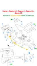Hustler OEM 788166P Anti-Scalp Wheel Kit Fits Current Hustler Dash (940767 Only), Wide Range of Raptor, Surfer PRO (941591 Only) Models and Early Models Trimstar, FasTrack, Diesel Z (XR7 Mower Deck) Super Z (2010 - Prior XR7).