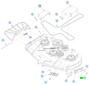 Hustler OEM 128000-6 Mower Deck Pulley Cover (Right Side or Discharge Side - Painted Black) Fits Hustler 2023 - Current Super Z, Super Z HD, X-RIDE and 2023 - 2025 Diesel Z Models (60in. Side Discharge Models Only).