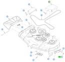 Hustler OEM 128001-6 Mower Deck Pulley Cover (Left Side or Cutting-Edge Side - Painted Black) Fits Hustler 2023 - Current Super Z, Super Z HD, X-RIDE and 2023 - 2025 Diesel Z Models (60in. Side Discharge Models Only).