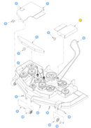 Hustler OEM 123703-1 Mower Deck Pulley Cover (Left Side - Painted Yellow) Fits Hustler 2018 - Current Super Z, Super Z HD and 2018 - 2025 Diesel Z Models (60in. Rear Discharge Models Only).