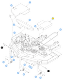 Hustler OEM 114210 Mower Deck Pulley Cover (Left Side - Painted Yellow) Fits Hustler 2011 - 2017 Super Z / 2013 - 2017 Super Z HD / 2017 and Prior Diesel Z / 2016 and Prior X-ONE Models (60in. Rear Discharge Models Only).