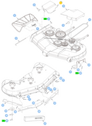 Hustler OEM 123684-1 Mower Deck Pulley Cover (Right Side or Discharge Side - Painted Yellow) Fits Hustler 2018 - 2022 Super Z, Super Z HD and Diesel Z Models (60in. Side Discharge Models Only).