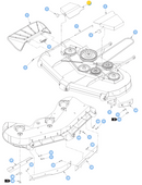 Hustler OEM 112933 Mower Deck Pulley Cover (Right Side or Discharge Side - Painted Yellow) Fits Hustler 2011 - 2017 Super Z / 2013 - 2017 Super Z HD / 2017 - Earlier Diesel Z Models (60in. Side Discharge Models Only).
