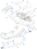 Hustler OEM 112934 Mower Deck Pulley Cover (Left Side or Cutting-Edge Side - Painted Yellow) Fits Hustler 2011 - 2017 Super Z / 2013 - 2017 Super Z HD / 2017 - Earlier Diesel Z Models (60in. Side Discharge Models Only).