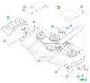 Hustler OEM 128034-6 Mower Deck Pulley Cover (Left Side or Cutting-Edge Side - Painted Black) Fits Hustler 2023 - Current Super Z, Super Z HD and 2023 - 2025 Diesel Z Models (72in. Side Discharge Models Only).
