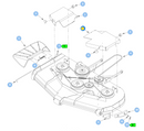 Hustler OEM 123773-1 Mower Deck Pulley Cover (Left Side or Cutting-Edge Side - Painted Yellow) Fits Hustler 2018 - 2022 Super Z, Super Z HD and Diesel Z Models (72 in. Side Discharge Models Only)