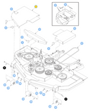 Hustler OEM 551050 Mower Deck Pulley Cover (Right Side - Painted Yellow) Fits Hustler 2011 - 2017 Super Z / 2013 - 2017 Super Z HD / 2017 and Prior Diesel Z Models (72 in. Rear Discharge Models Only).