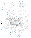 Hustler OEM 114490 Mower Deck Pulley Cover (Left Side - Painted Yellow) Fits Hustler 2011 - 2017 Super Z / 2013 - 2017 Super Z HD / 2017 and Prior Diesel Z Models (72 in. Rear Discharge Models Only).