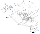 Hustler OEM 113336 Mower Deck Pulley Cover (Left Side or Cutting-Edge Side - Painted Yellow) Fits Hustler 2011 - 2017 Super Z and 2013 - 2017 Super Z HD Models (66 in. Side Discharge Models Only).