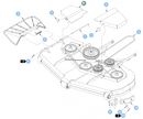 Hustler OEM 113335 Mower Deck Pulley Cover (Right Side or Discharge Side - Painted Yellow) Fits Hustler 2011 - 2017 Super Z and 2013 - 2017 Super Z HD Models (66 in. Side Discharge Models Only).