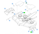 Hustler OEM 123854-1 Mower Deck Pulley Cover (Left Side or Cutting-Edge Side - Painted Yellow) Fits Hustler 2018 - 2022 Super Z and Super Z HD Models (66 in. Side Discharge Models Only)