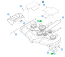 Hustler OEM 123853-1 Mower Deck Pulley Cover (Right Side or Discharge Side - Painted Yellow) Fits Hustler 2018 - 2022 Super Z and Super Z HD Models (66 in. Side Discharge Models Only).