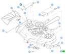 Hustler OEM 127976-6 Mower Deck Pulley Cover (Right Side or Discharge Side - Painted Black) Fits Hustler 2023 - Current Super Z Models (54 in. Side Discharge Models Only).