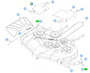 Hustler OEM 123817-1 Mower Deck Pulley Cover (Right Side or Discharge Side - Painted Yellow) Fits Hustler 2018 - 2022 Super Z Models (54 in. Side Discharge Models Only).