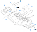 Hustler OEM 553742 Mower Deck Pulley Cover (Right Side or Discharge Side - Painted Yellow) Fits Hustler 2011 - 2017 Super Z Models (54 in. Side Discharge Models Only).