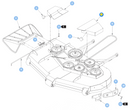 Hustler OEM 553741 Mower Deck Pulley Cover (Left Side or Cutting-Edge Side - Painted Yellow) Fits Hustler 2011 - 2017 Super Z Models (54 in. Side Discharge Models Only).