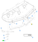 Hustler OEM 123962-1 Front Right Side Adj. Baffle or Discharge - Side Baffle Fits Hustler 2018 - Current Super Z, Super Z HD Models (66" VX4 Side Discharge Models Only).