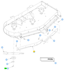 Hustler OEM 123963-1 Front Left Side Adj. Baffle or Cutting-Edge Baffle Fits Hustler 2018 - Current Super Z, Super Z HD Models (66" VX4 Side Discharge Models Only).