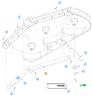Hustler OEM 123965-1 Front Left Side Adj. Baffle or Cutting-Edge Baffle Fits Hustler 2018 - Current Super Z, Super Z HD and 2018 - 2025 Diesel Z Models (72in. Side Discharge Models Only).