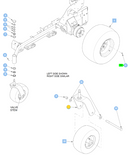 Hustler OEM 130055 Caster Fork (Replaces 123644-1, 126644-6 and More) Fits X-ONE (2019 - Current)/ X-RIDE (All Models) / Super Z (2018 - Current) / Super Z HD (2018 - Current) / Super S (2021 - Current 60" Only) / Super SF (2021 - Current) Models.