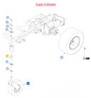 Hustler OEM 387035 Caster Bearing Spacer Fits X-ONE (2016 - 2018) / Super Z (2011 - 2017) / Super Z HD (2013 - 2017) / Diesel Z (2025 - Earlier) / Super S (2016 - 2018) Models.