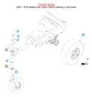 Hustler OEM 784223 Flange Roller Bearing (Caster Fork Usage and More) Fits Trimstar, Dash, Fastrack, Super 104 (All Models) - Surfer PRO, Raptor, X-ONE, Super Z, Super Z HD, Super S, Diesel Z (Select Year) Models.