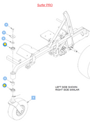 Hustler OEM 784223 Flange Roller Bearing (Caster Fork Usage and More) Fits Trimstar, Dash, Fastrack, Super 104 (All Models) - Surfer PRO, Raptor, X-ONE, Super Z, Super Z HD, Super S, Diesel Z (Select Year) Models.