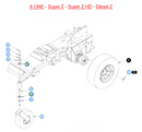 Hustler OEM 784223 Flange Roller Bearing (Caster Fork Usage and More) Fits Trimstar, Dash, Fastrack, Super 104 (All Models) - Surfer PRO, Raptor, X-ONE, Super Z, Super Z HD, Super S, Diesel Z (Select Year) Models.