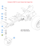 Hustler OEM 606714 Grease Seal (Caster Fork) Fits Trimstar (2020 - Current) / X-ONE (2019 - Current)/ X-RIDE (All Models) / Super Z (2018 - Current) / Super Z HD (2018 - Current) / Super S (2017 - Current) / Super SF (All Models) Models.