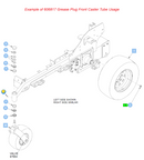 Hustler OEM 606817 Grease Plug (Caster Tubing) Fits Trimstar (2020 - Current) / X-ONE (2019 - Current)/ X-RIDE (All Models) / Super Z (2018 - Current) / Super Z HD (2018 - Current) / Super S (2017 - Current) / Super SF and Super 104 (All Models) Models.