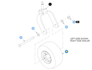 Hustler OEM 606744 Wheel/Tire Assembly (Pneumatic - Silver Rim) Fits FasTrack (2022 - Current), X-ONE (2016 - Current), Super S (2021 - Current), Super SF (All Models), Super Z (2011 - Current), Super Z HD (2013 - Current), Diesel Z (2025 - Prior) Models.