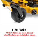 Hustler OEM 606696 Accessory Caster FLEX - Fork Kit Fits X-ONE (2019 - Current)/ X-RIDE (All Models) / Super Z (2018 - Current) / Super Z HD (2018 - Current) / Super S (2021 - Current 60" Only) / Super SF (2021 - Current) Models.