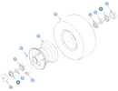 Hustler OEM 606780 Front Wheel Seal (Primarily Front Caster Wheel Usage) Fits A Wide Range of Models - Refer to the Model Fit Chart.