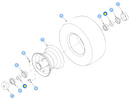 Hustler OEM 606778 Spacer (Commonly Used on the Front Caster Wheel Assembly) Fits A Wide Range of Models - Refer to the Model Fit Chart.