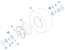 Hustler OEM 606753P Tapered Roller Bearing (Primarily Front Caster Wheel Usage - Replaces 606753) Fits A Wide Range of Models - Refer to the Model Fit Chart.