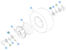 Hustler OEM 606753 KIT (Front Caster Wheel Bearing and Seal Rebuild Kit) Fits A Wide Range of Models - Refer to the Model Fit Chart.