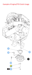 Hustler OEM 602680 Hardened Clutch Washer Fits all Hustler Mowers (.453 x 1.12 x 0.119 - Fits 7/16" Bolt Size).